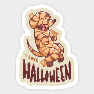 Halloween Mummy Dog Sticker